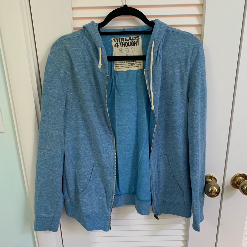 Blue Zip-Up Hoodie
